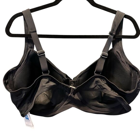 NWT Lands’ End Women Plus Size Black Underwire Twist Front Bikini Swim Top - 24W - Picture 9 of 10